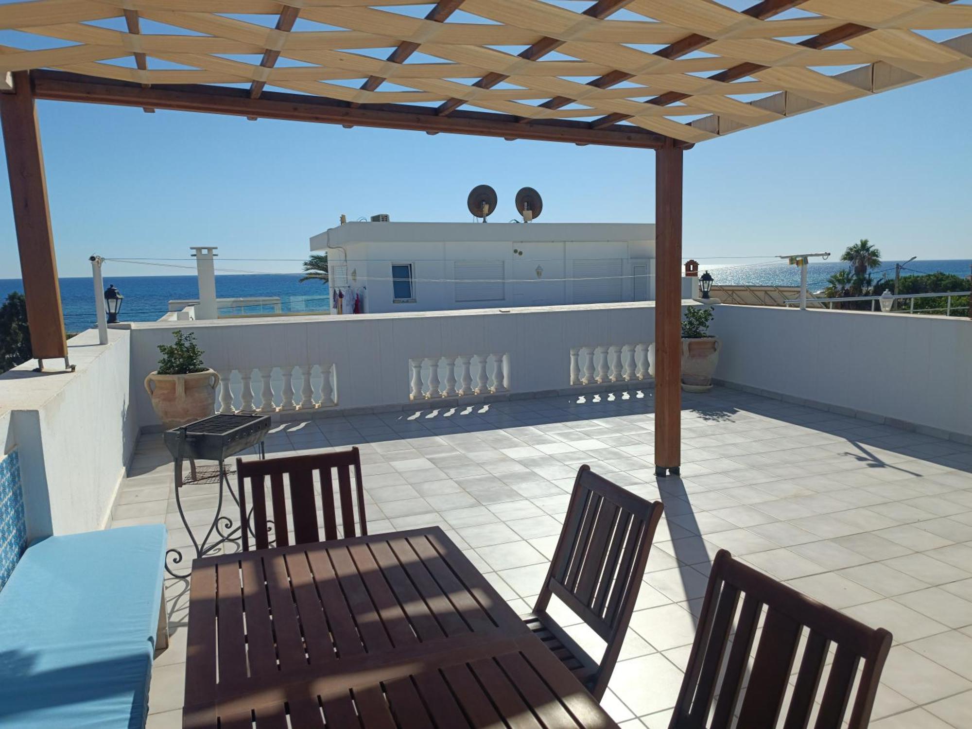 Superbe étage de villa vue sur mer Nabeul Exterior foto